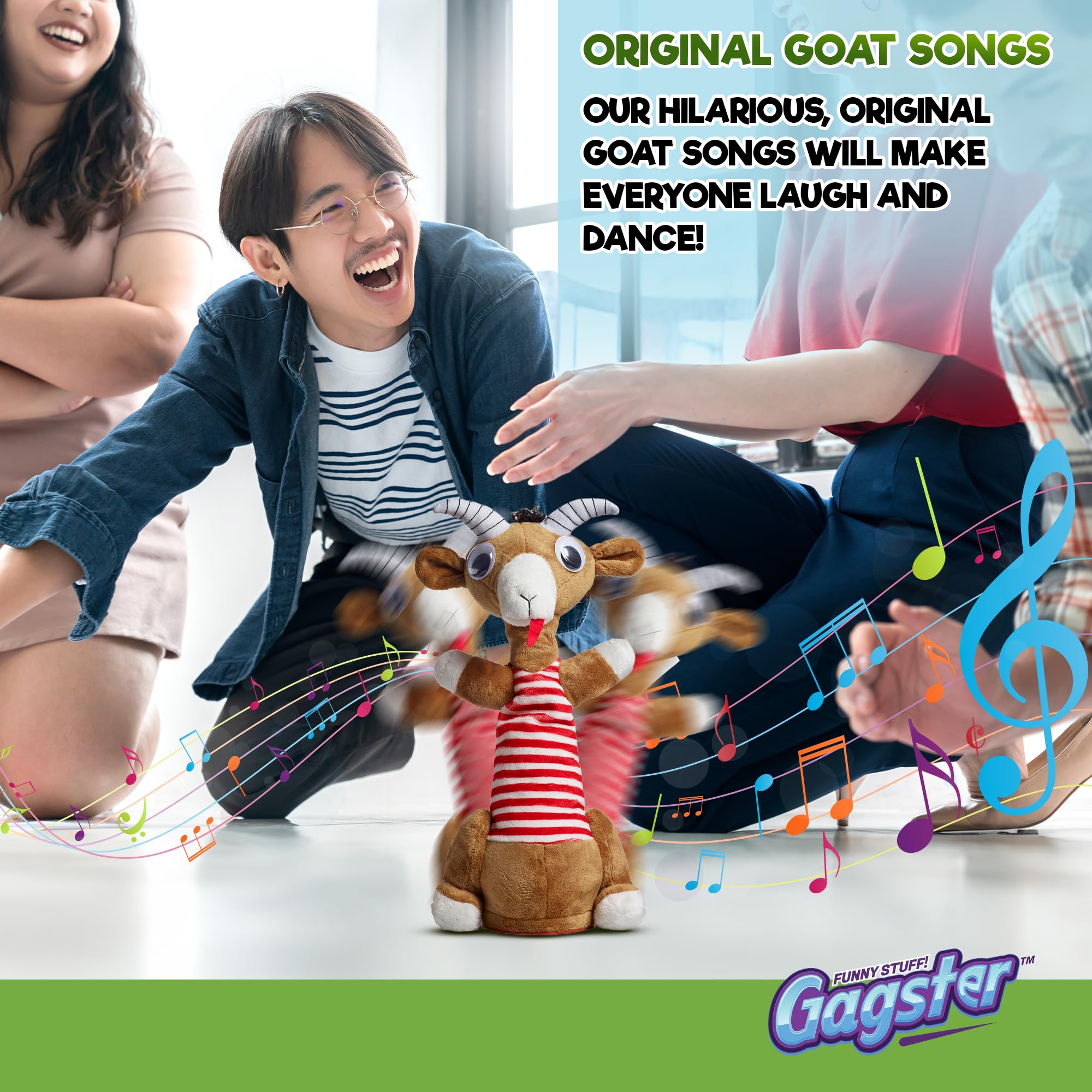 Gagster Dancing Hot Dog - Sings, Yodels, Tells Jokes - Funny Talking Decor Toy for Kids & Adults