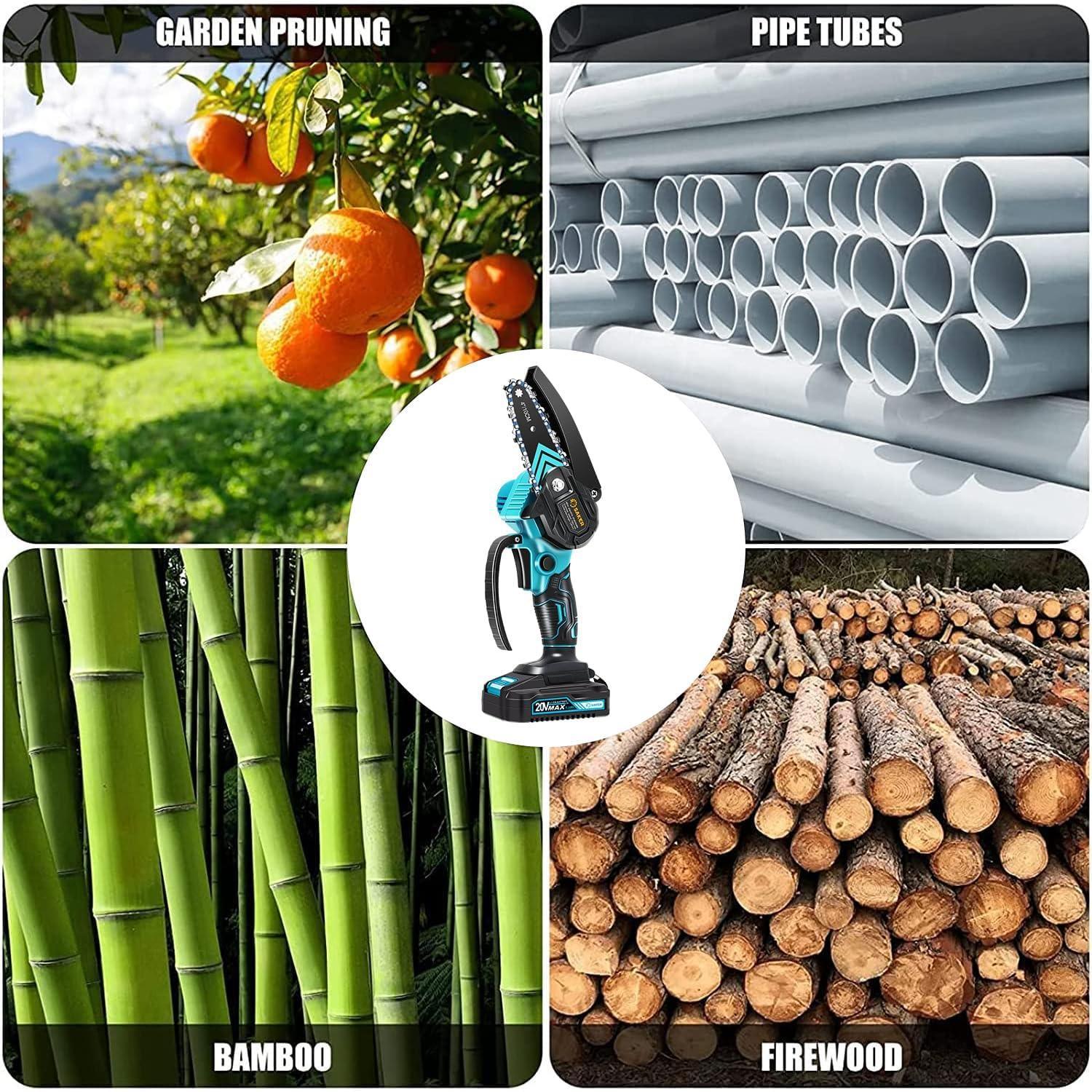 Saker Mini Chainsaw,Portable Electric Chainsaws Cordless,Handheld Chain Saw Pruning Shears Chain Saws for Tree Branches,Courtyard,Household and Garden,Valentine's Day Gifts for Men Dad Husband Women - Unique Gift Market