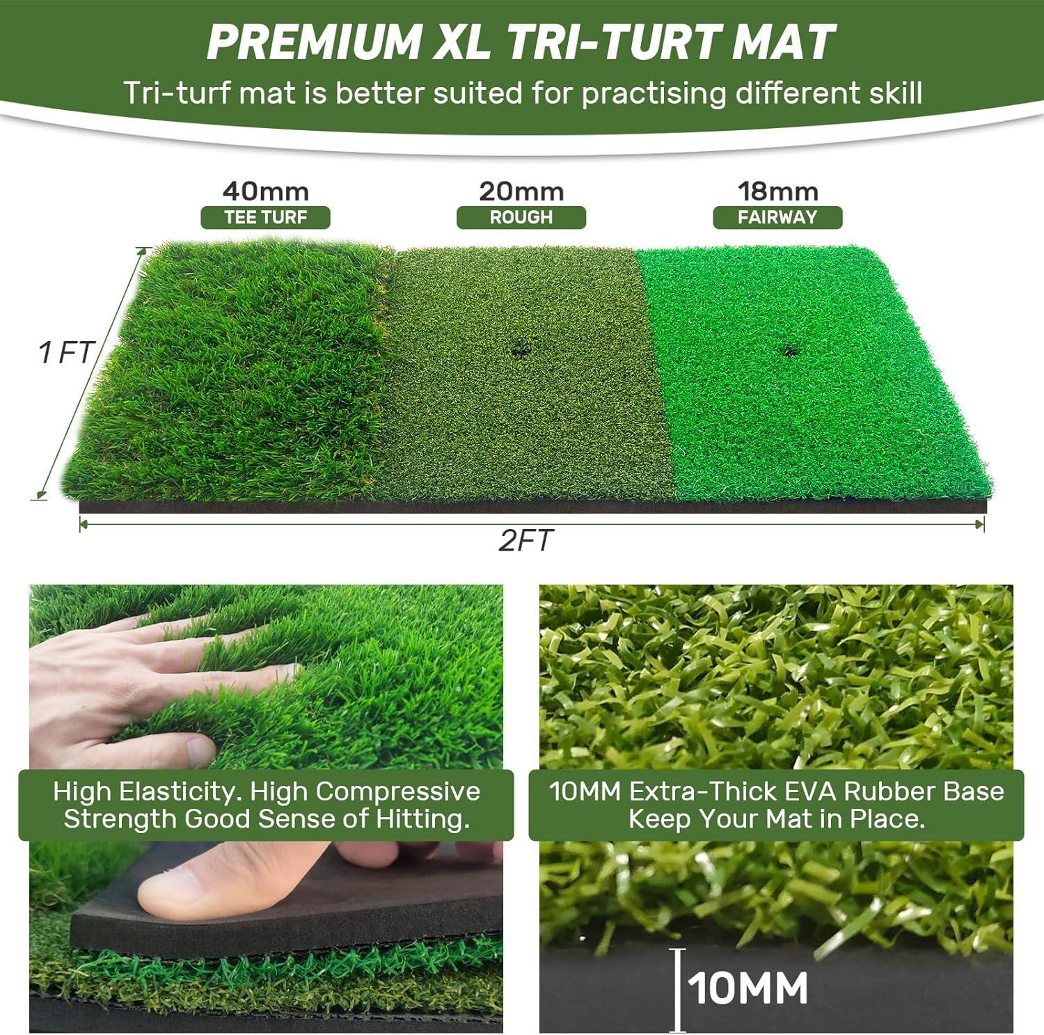 Golf Net with Practice Mat,Golf Hitting Aid Nets 10x7FT for Backyard Driving Chipping Training Swing with Target Mat Balls for Outdoor Indoor，Gifts for Men Dad Him and Golfer - Unique Gift Market