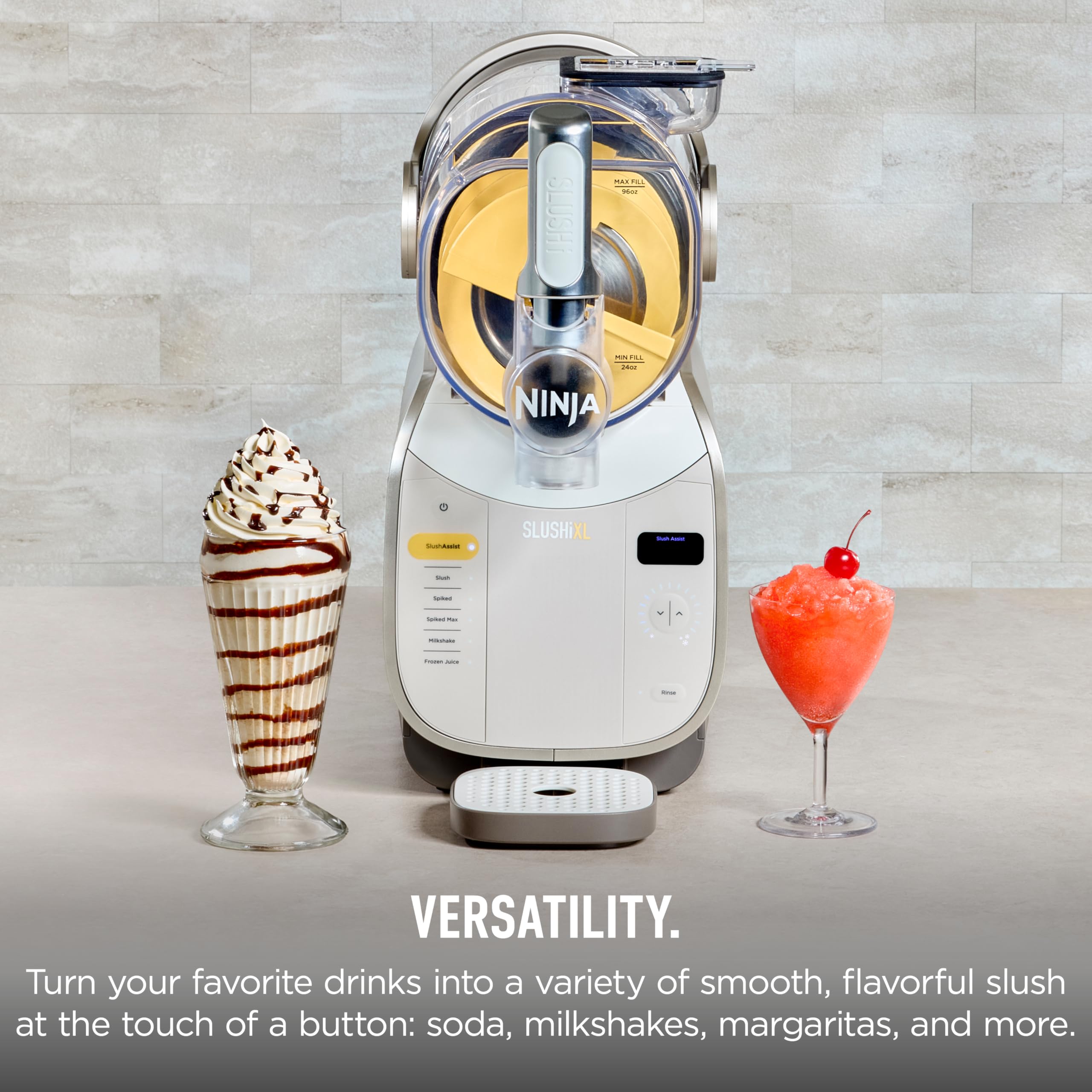 Ninja SLUSHi Max XXL Smart Frozen Drink Maker | Top Performance & Smart Technology, Party-Size 150oz Capacity, No Ice Needed, 6 Programs, Ideal Temp & Texture up to 12 hours | Peach FS605