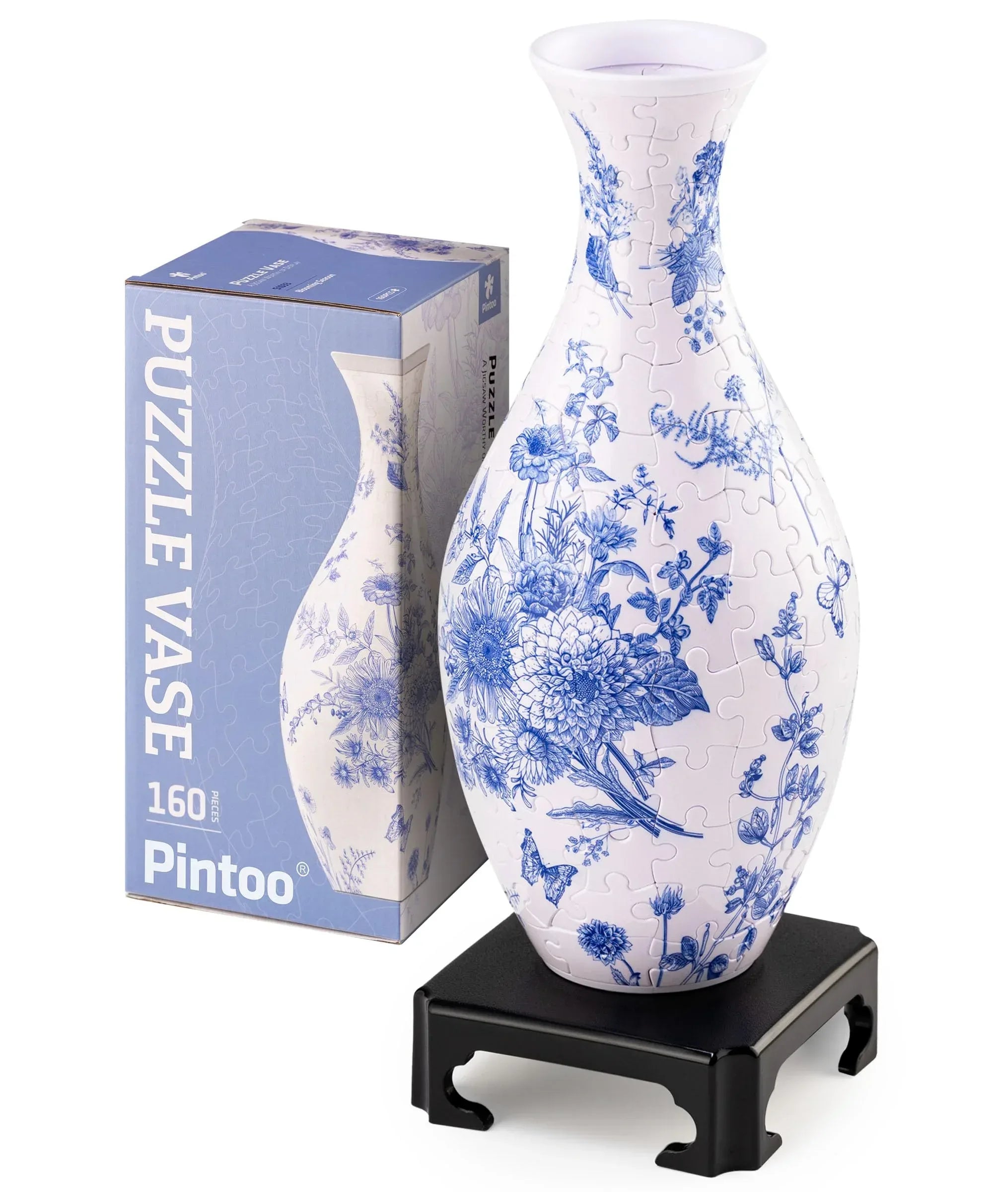 Pintoo 3D Puzzle Vase Unique Flower Vase Made by 160 Curved Plastic Puzzle Pieces House Warming Gift for Flower Arrangements and Home Decoration - [S1034] (Classic, Colorful Leaves) - Unique Gift Market