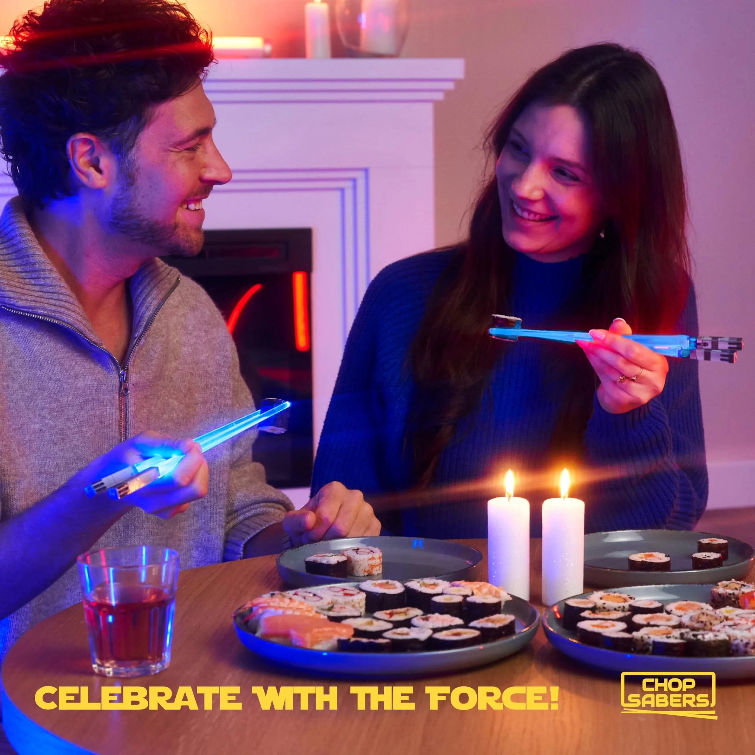 Lightsaber Led Light Up Chopsticks (1 Pair, Blue) - Unique Gift Market