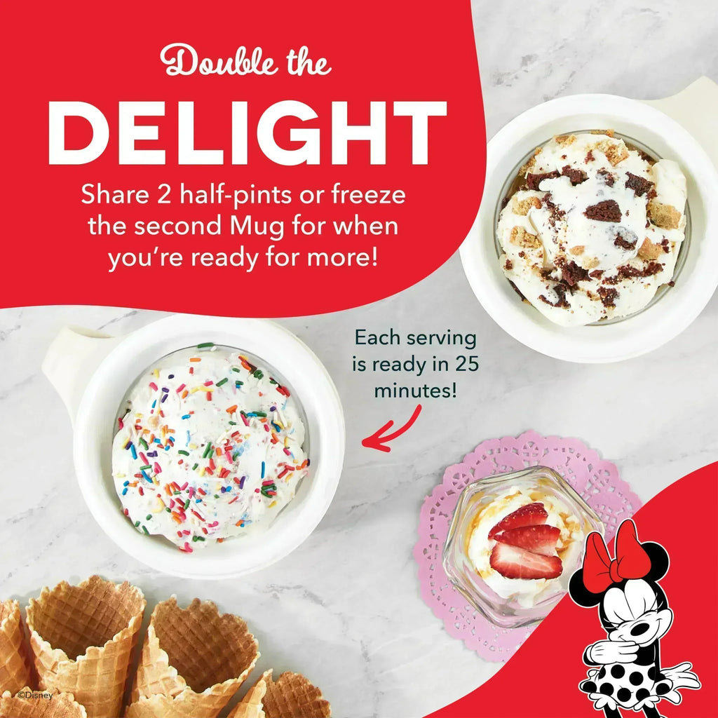 Dash My Mug Ice Cream Maker - Makes Single Serving of Gelato, Frozen Yogurt, Sorbet & More - Easy to Clean & Use - Aqua, 2 Bowls - Unique Gift Market