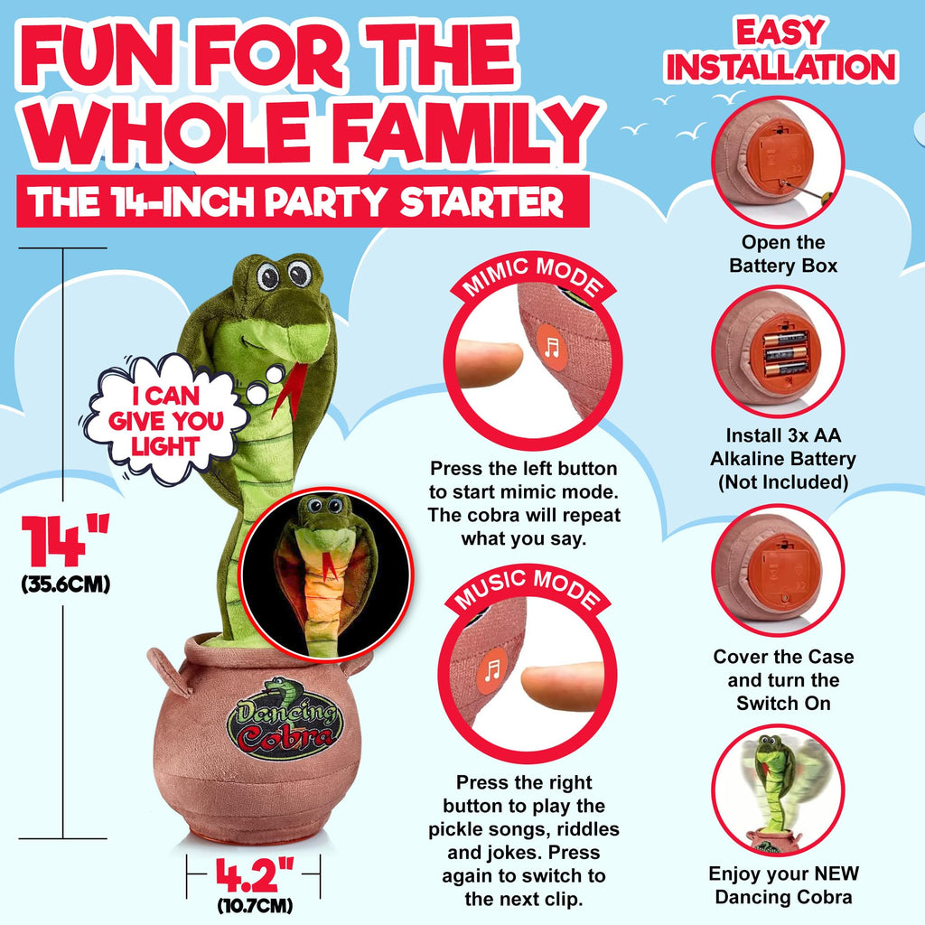 Gagster Dancing Hot Dog - Sings, Yodels, Tells Jokes - Funny Talking Decor Toy for Kids & Adults