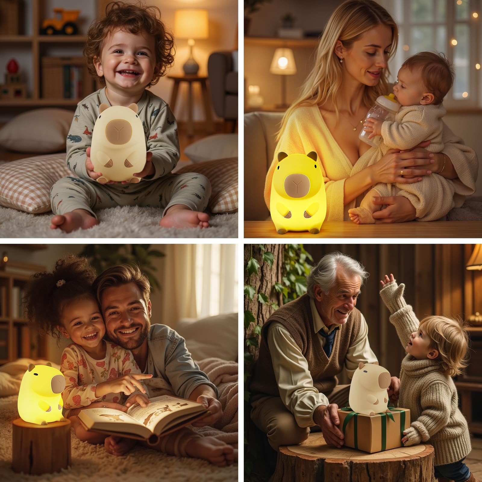 Axolotl Night Light for Kids, Cute Axolotl Lamp Silicone Baby Nursery Night Lamp, Dimmable Squishy Touch Bedside Lamps, Adorable Rechargeable Animal Lamps Gifts Kawaii Room Decor for Kids Girls Boys