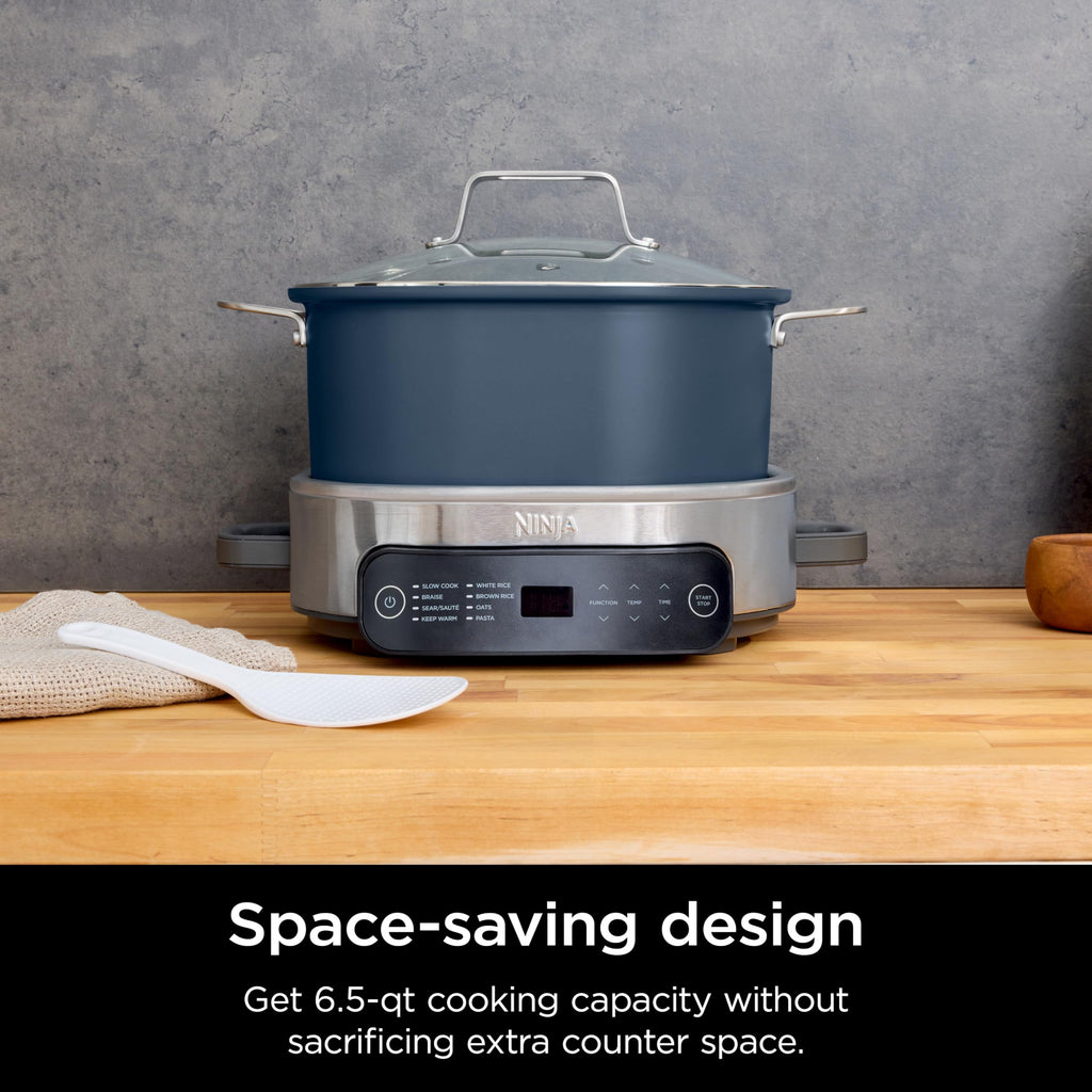 Ninja® 12-in-1 PossibleCooker™ PLUS | 8.5-qt - Sous Vide & Proof Multi-Cooker | Slow Cooker, Dutch Oven & More | Glass Lid & Integrated Spoon | Nonstick | Oven Safe Pot to 500°F | Black | MC1010