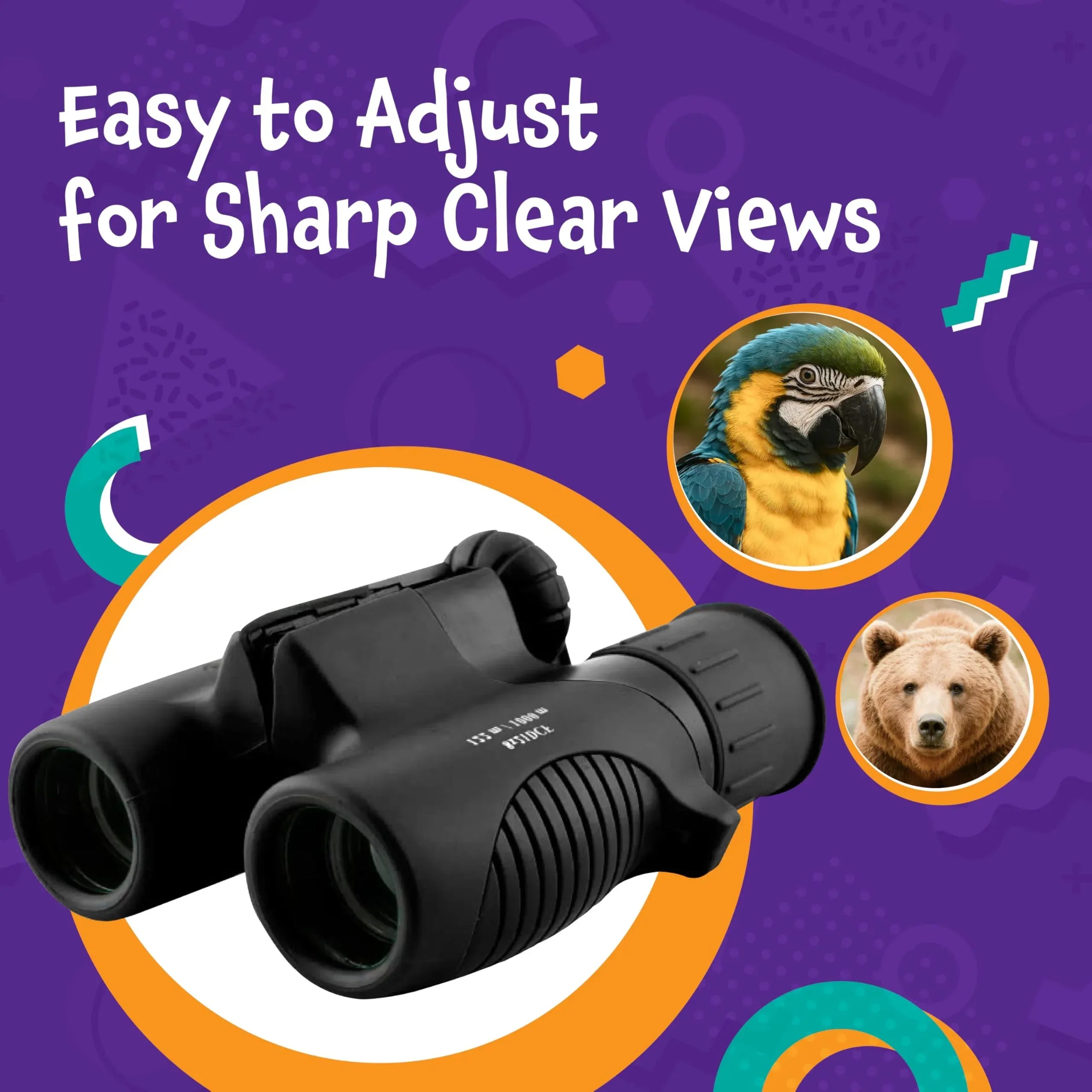 Think Peak Blue Binoculars Science Toy for Kids Ages 3-12 Years - Real Compact Outdoor Adventure & STEM Educational Nature Hiking Explorer for Bird Watching, Camping Children’s Birthday Gift - Unique Gift Market