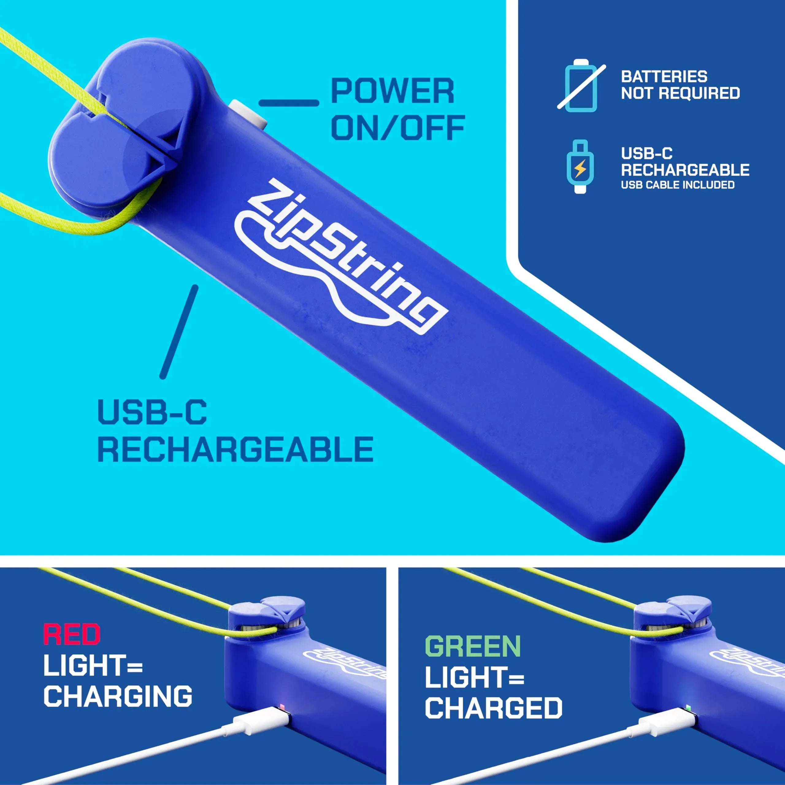 ZipString Original - As Seen on Shark Tank - Classic Rope Launcher Toy, Perfect for Kids & Adults - Fly a String Loop in The Air for Endless Tricks & Fun, Wonderment Awaits, Rock'it Red - Unique Gift Market