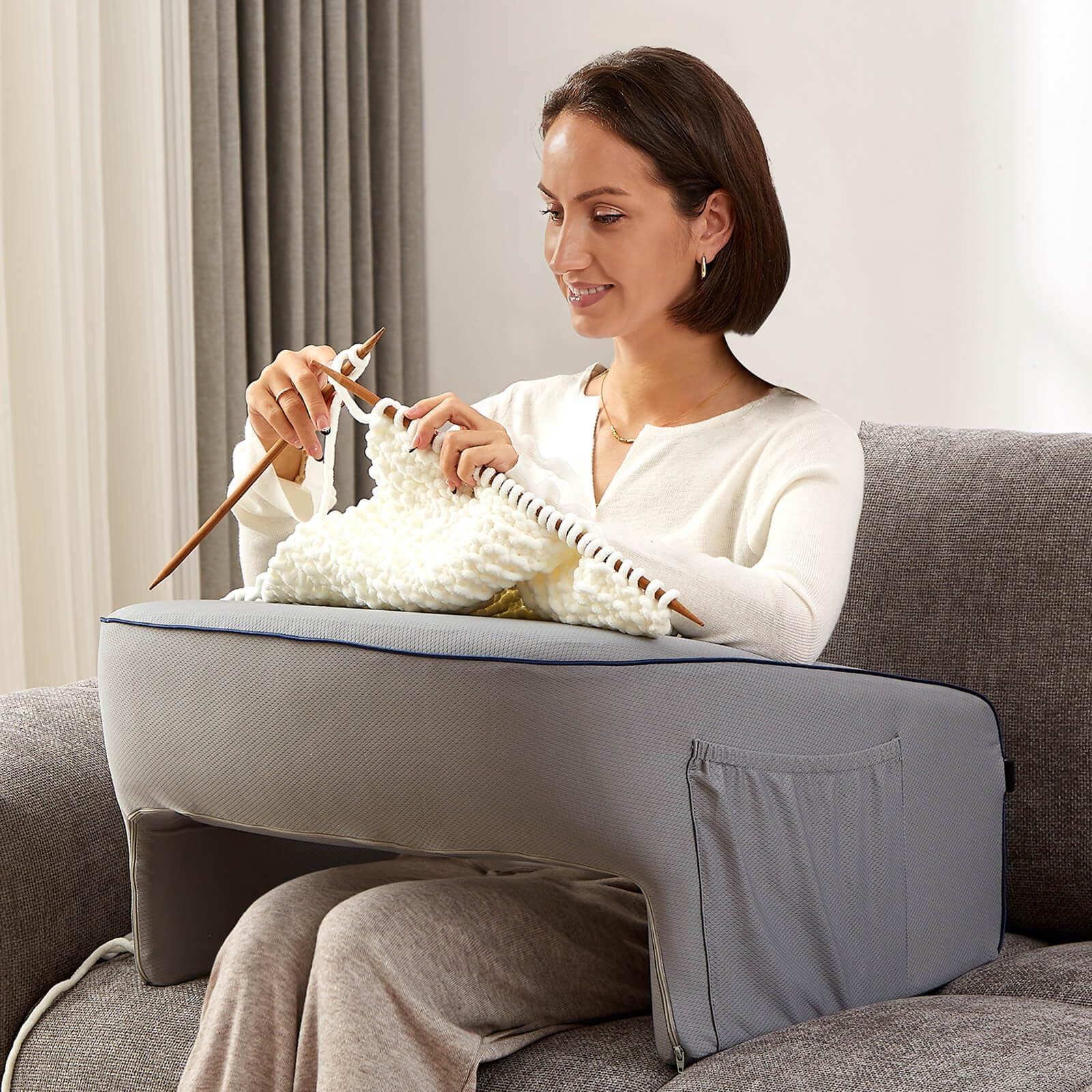 Reading Pillow for Gaming, Extra Large Laptop Pillow for Adult, Memory Foam Lap Desk Gaming Pillow for Reading, Working, Playing Steam Deck Switch or Sitting in Bed Floor Sofa(Grey) - Unique Gift Market