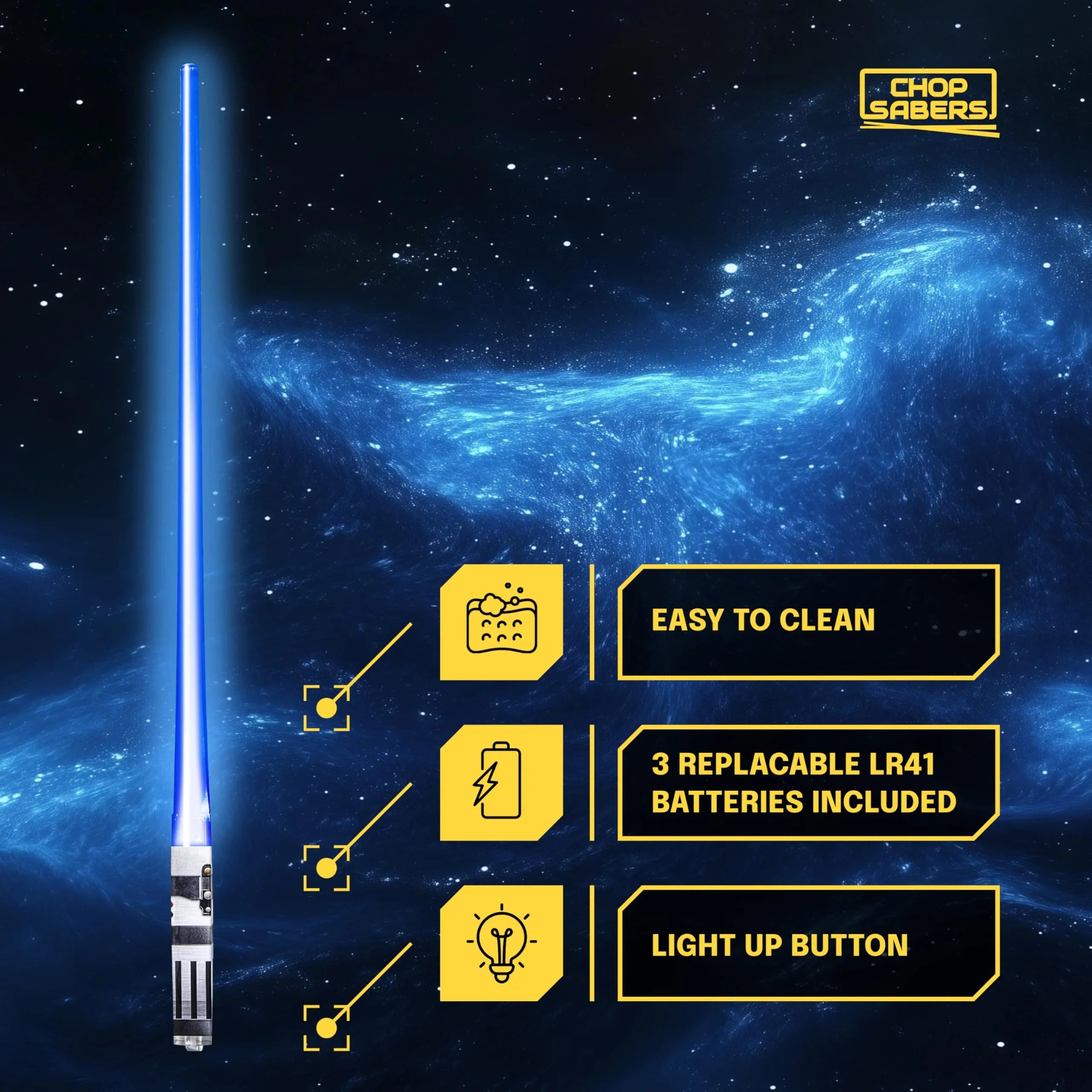 Lightsaber Led Light Up Chopsticks (1 Pair, Blue) - Unique Gift Market