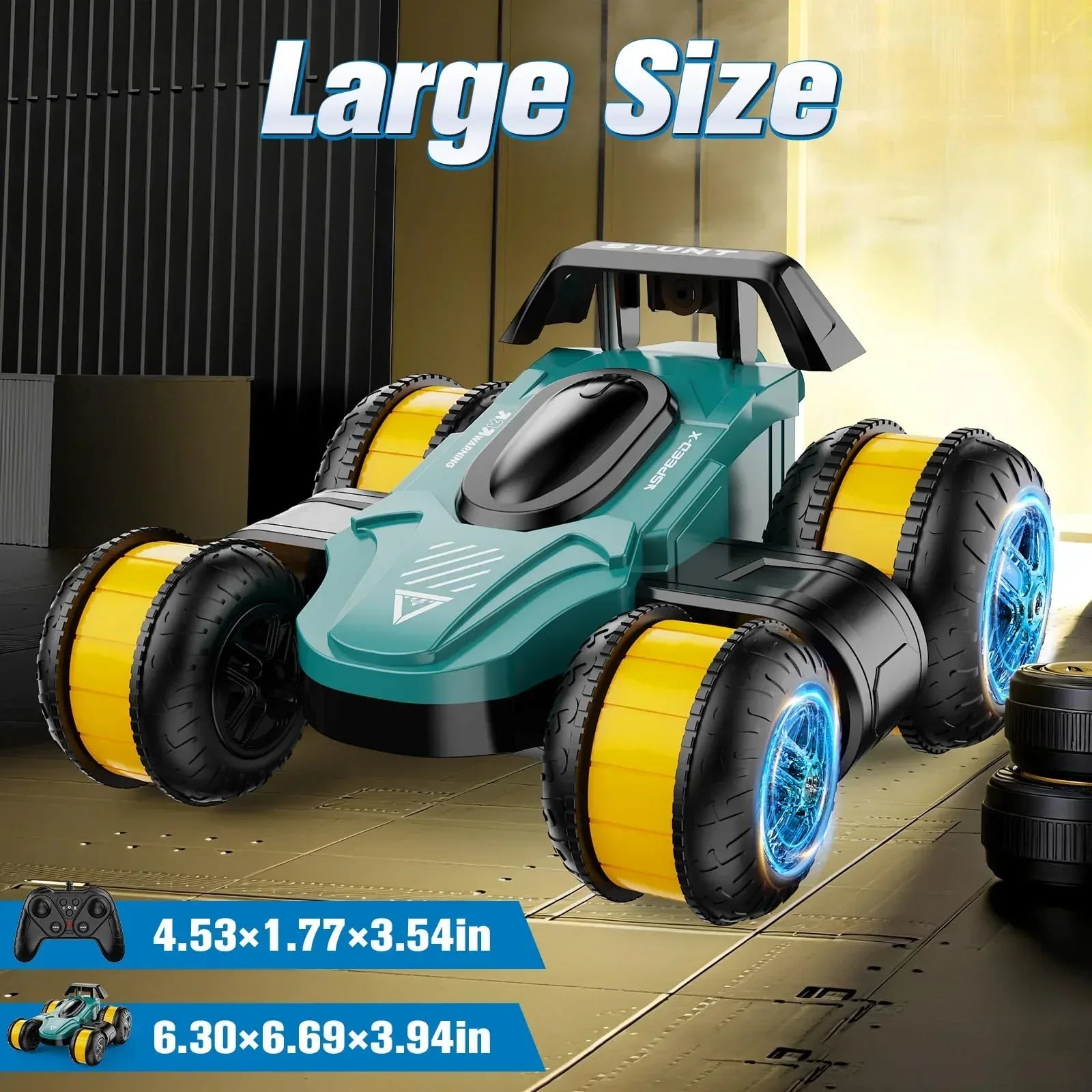 High Speed Drift Remote Control Stunt Deformation Car, Birthday Gifts, for Boys and Girls 4-16 Years Old (Blue) - Unique Gift Market