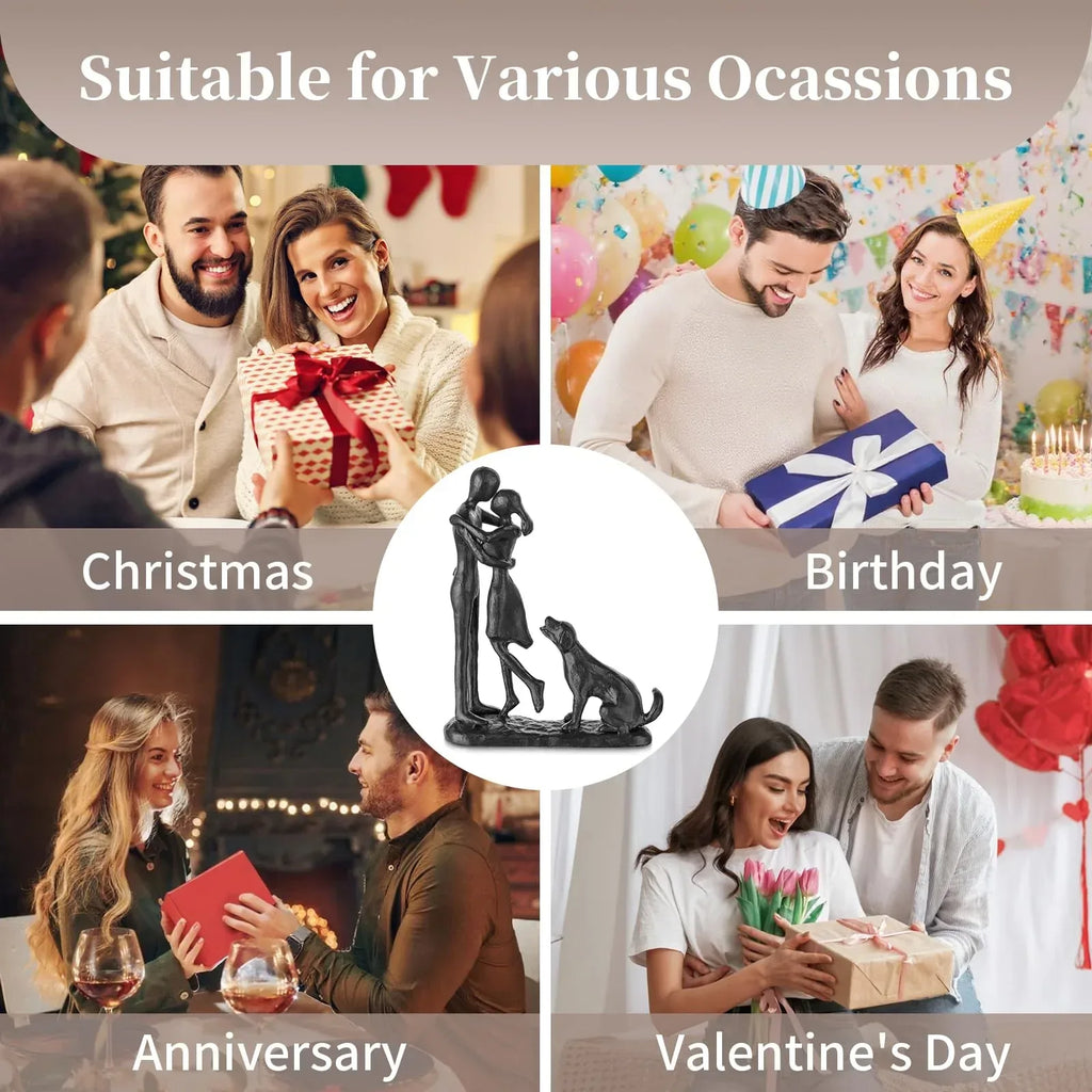Sziqiqi Anniversary Wedding Gifts for Couple: 6th Anniversary Iron Gifts for Him Her Women Couples - 6 Year Wedding Gift for Christmas Valentines Birthday - Couple Dancing Figurines - Unique Gift Market