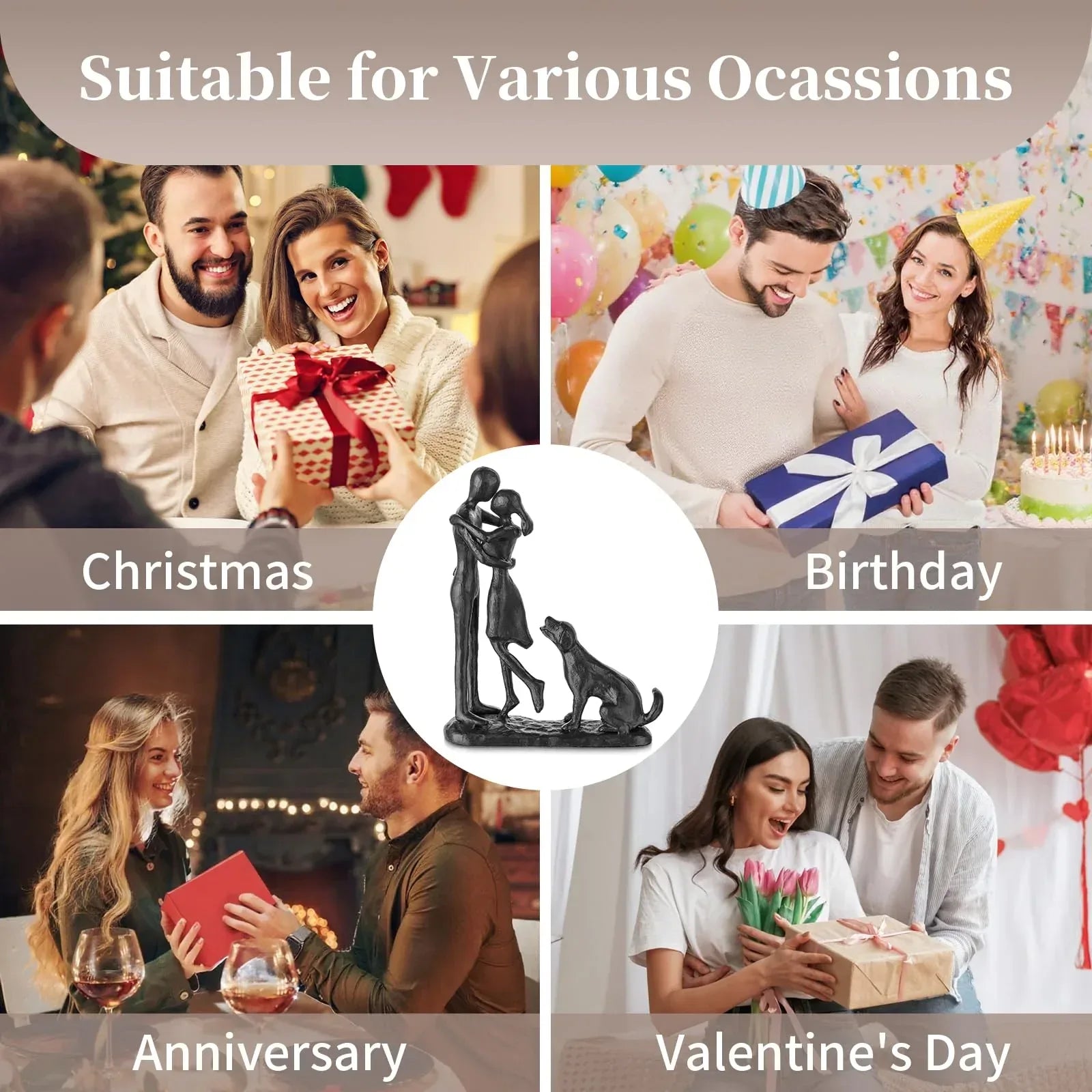 Sziqiqi Anniversary Wedding Gifts for Couple: 6th Anniversary Iron Gifts for Him Her Women Couples - 6 Year Wedding Gift for Christmas Valentines Birthday - Couple Dancing Figurines - Unique Gift Market