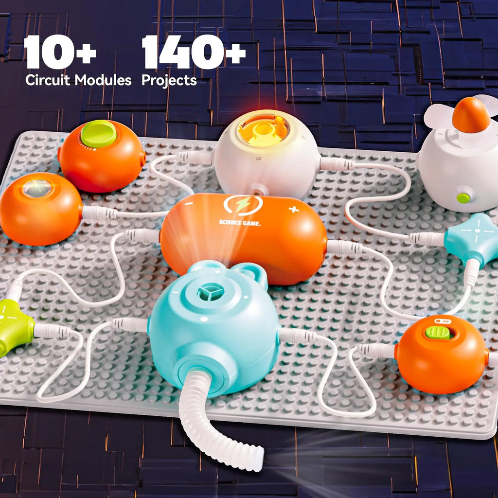 Science Kits for Kids - STEM Kits for Kids, Electronics Exploration Kit, Over 420 Projects, 35 Circuit Parts, STEM Educational Toy Gifts for Kid Boys Girls Ages 3 4 5 6 7 8 9 10 11 12 - Unique Gift Market