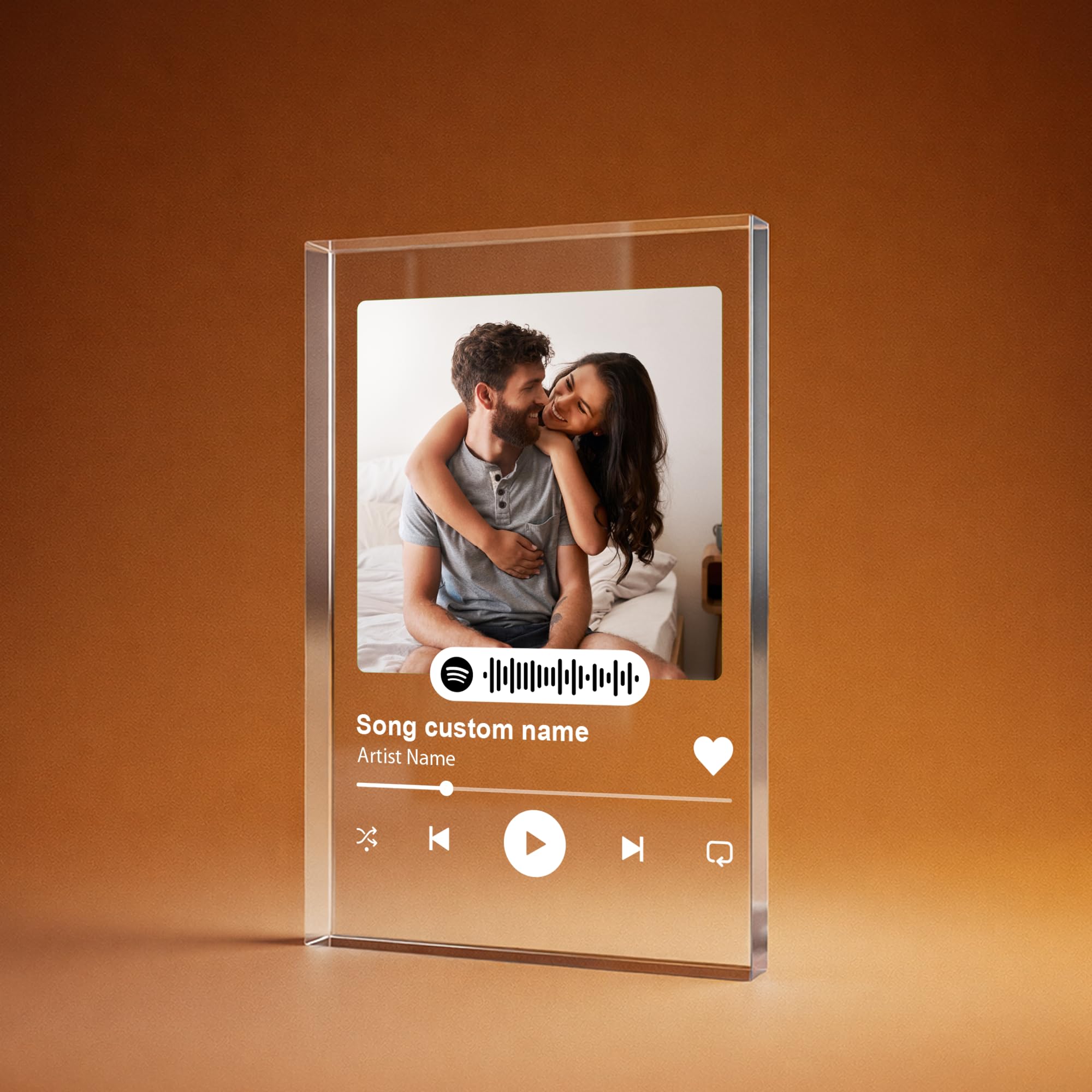 EGD Custom Spotify Plaque for Gifts for Her Him | Choose Your Photo & Song for Customized Gifts for Women Men | Gift for Wife Husband | Gift for Couples (E. Classic Song Plaque)