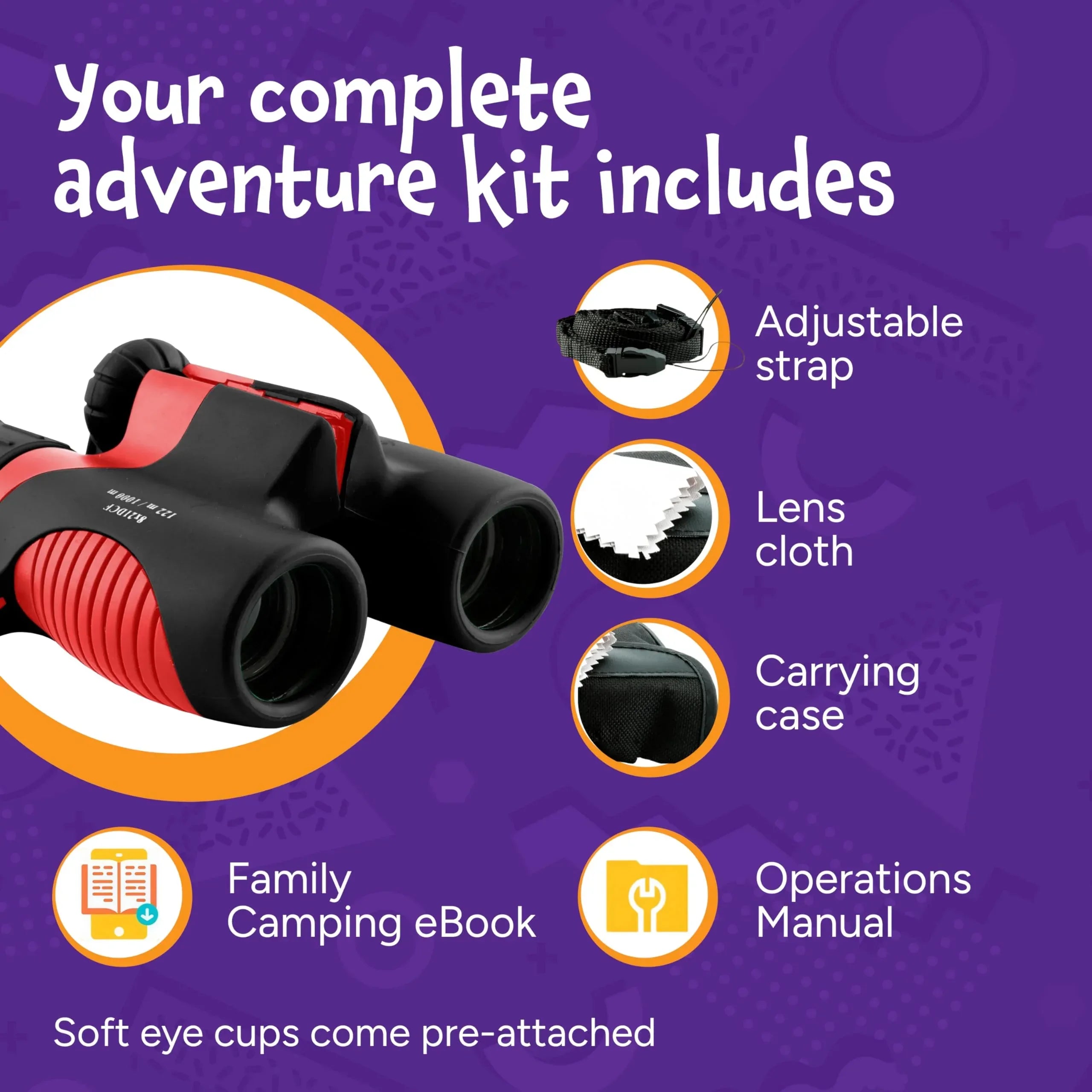Think Peak Blue Binoculars Science Toy for Kids Ages 3-12 Years - Real Compact Outdoor Adventure & STEM Educational Nature Hiking Explorer for Bird Watching, Camping Children’s Birthday Gift - Unique Gift Market