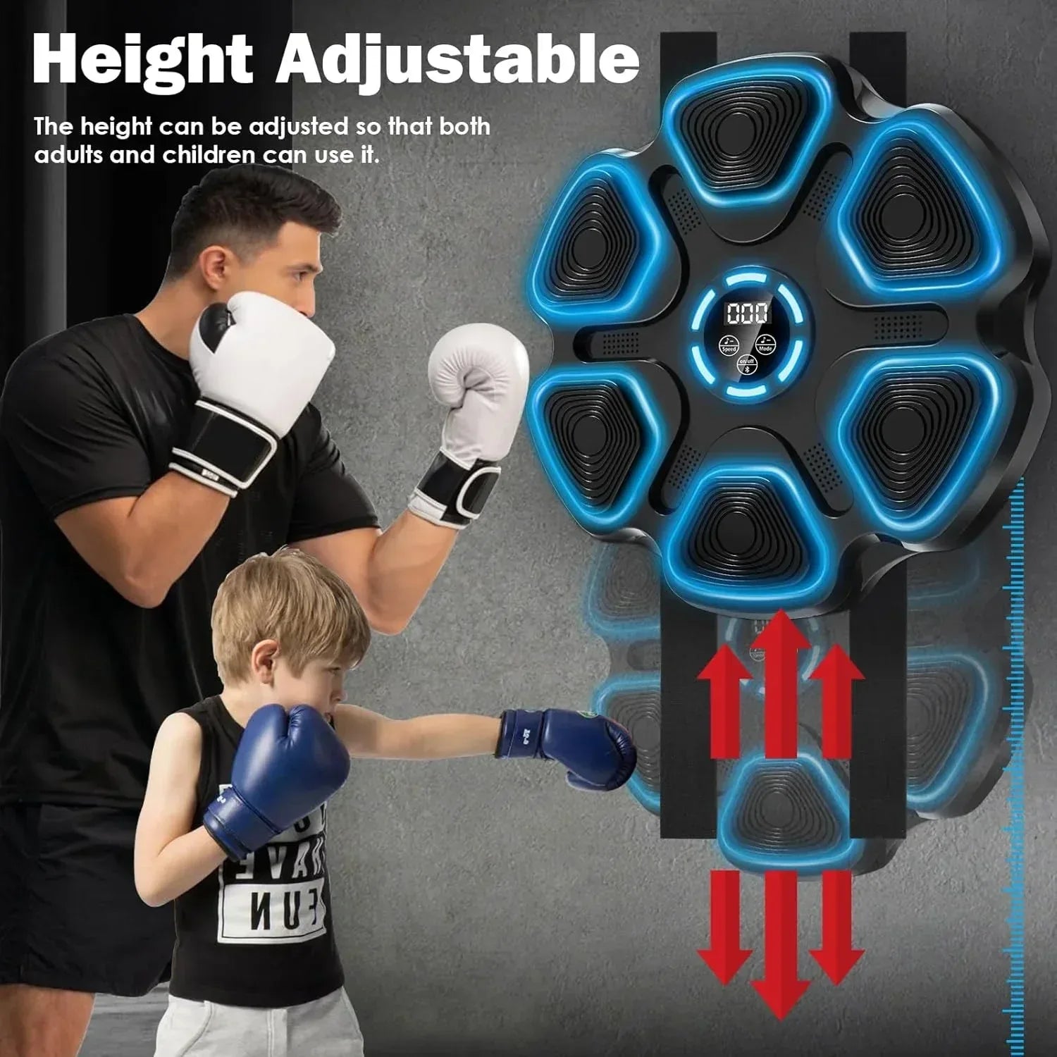 Music Boxing Machine, Large Size Music Punching Machine for Adults Kids, Interactive Boxing Target Wall Mounted with Gloves, Gift for Men and Kid - Unique Gift Market