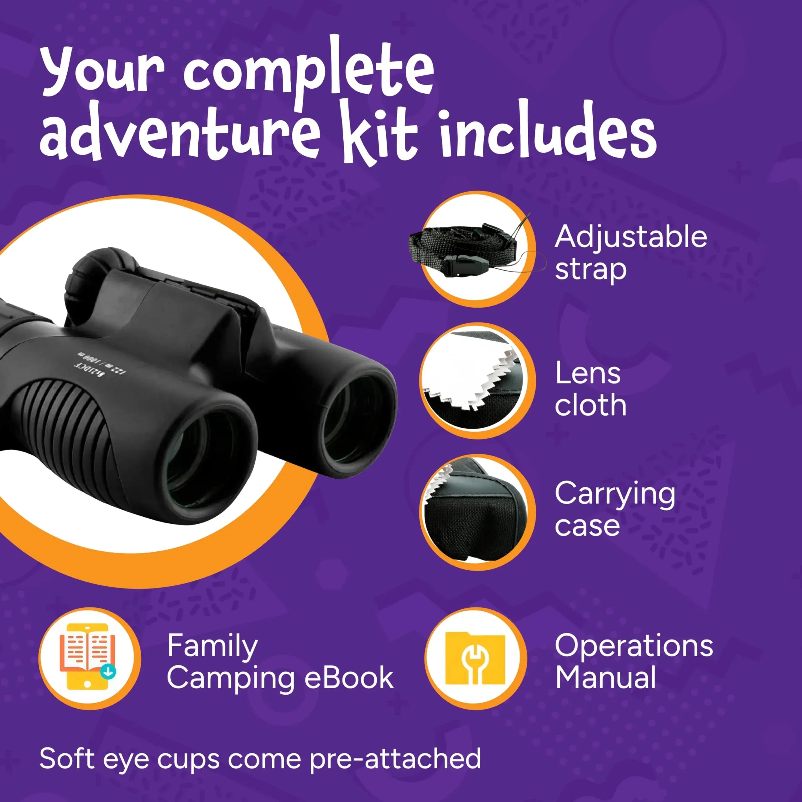 Think Peak Blue Binoculars Science Toy for Kids Ages 3-12 Years - Real Compact Outdoor Adventure & STEM Educational Nature Hiking Explorer for Bird Watching, Camping Children’s Birthday Gift - Unique Gift Market