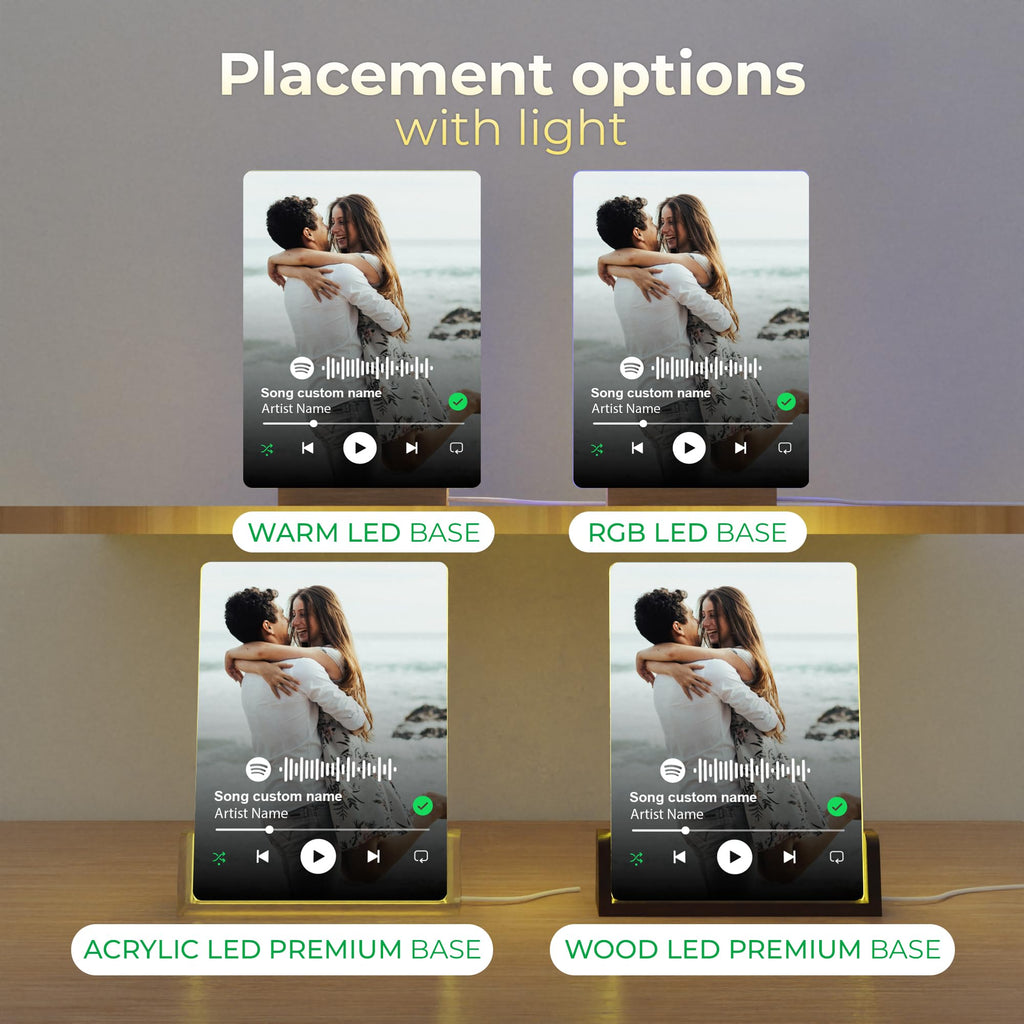 EGD Custom Spotify Plaque for Gifts for Her Him | Choose Your Photo & Song for Customized Gifts for Women Men | Gift for Wife Husband | Gift for Couples (E. Classic Song Plaque)