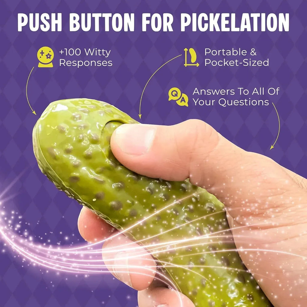 Mystic Pickle - Magic Fortune Teller with +100 Witty Responses - Unveiling The Briny Secrets of The Universe - Endless Entertainment with Friends, Family, Classroom Students - Best Novelty Gag Gift! - Unique Gift Market
