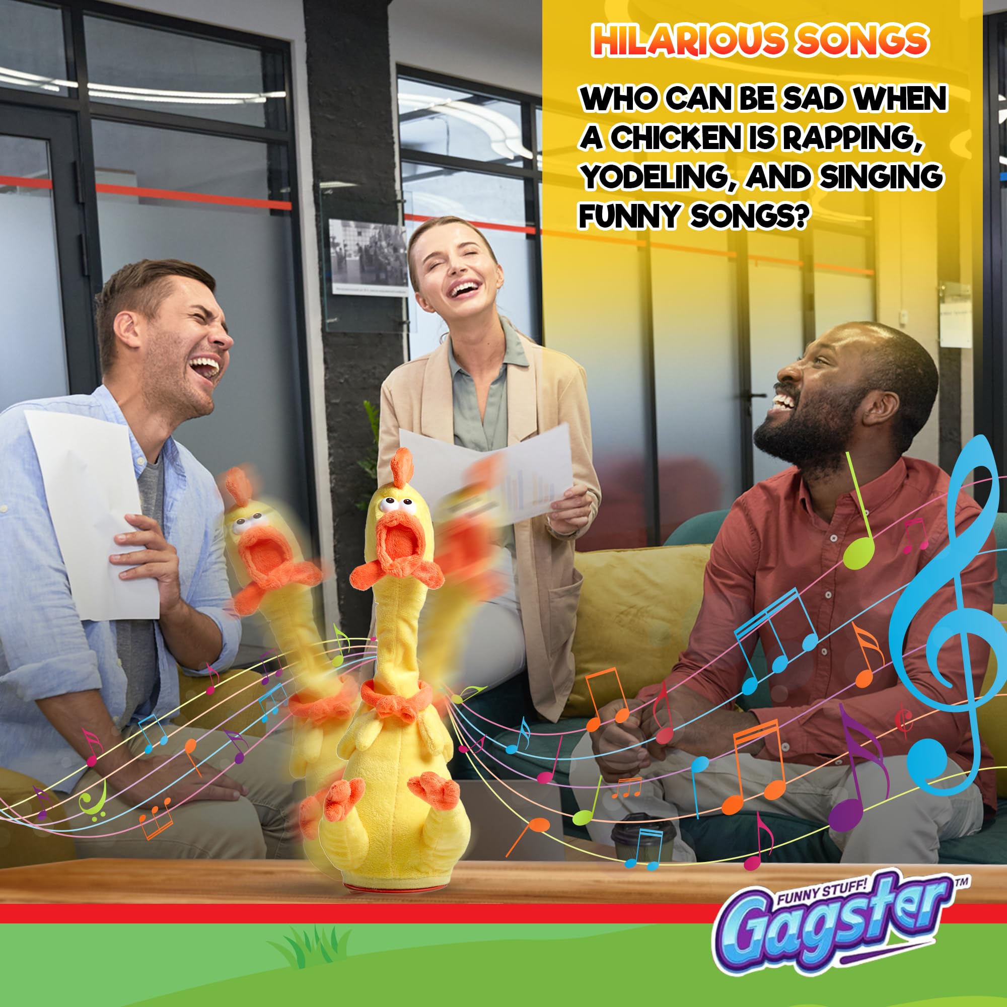 Gagster Dancing Hot Dog - Sings, Yodels, Tells Jokes - Funny Talking Decor Toy for Kids & Adults