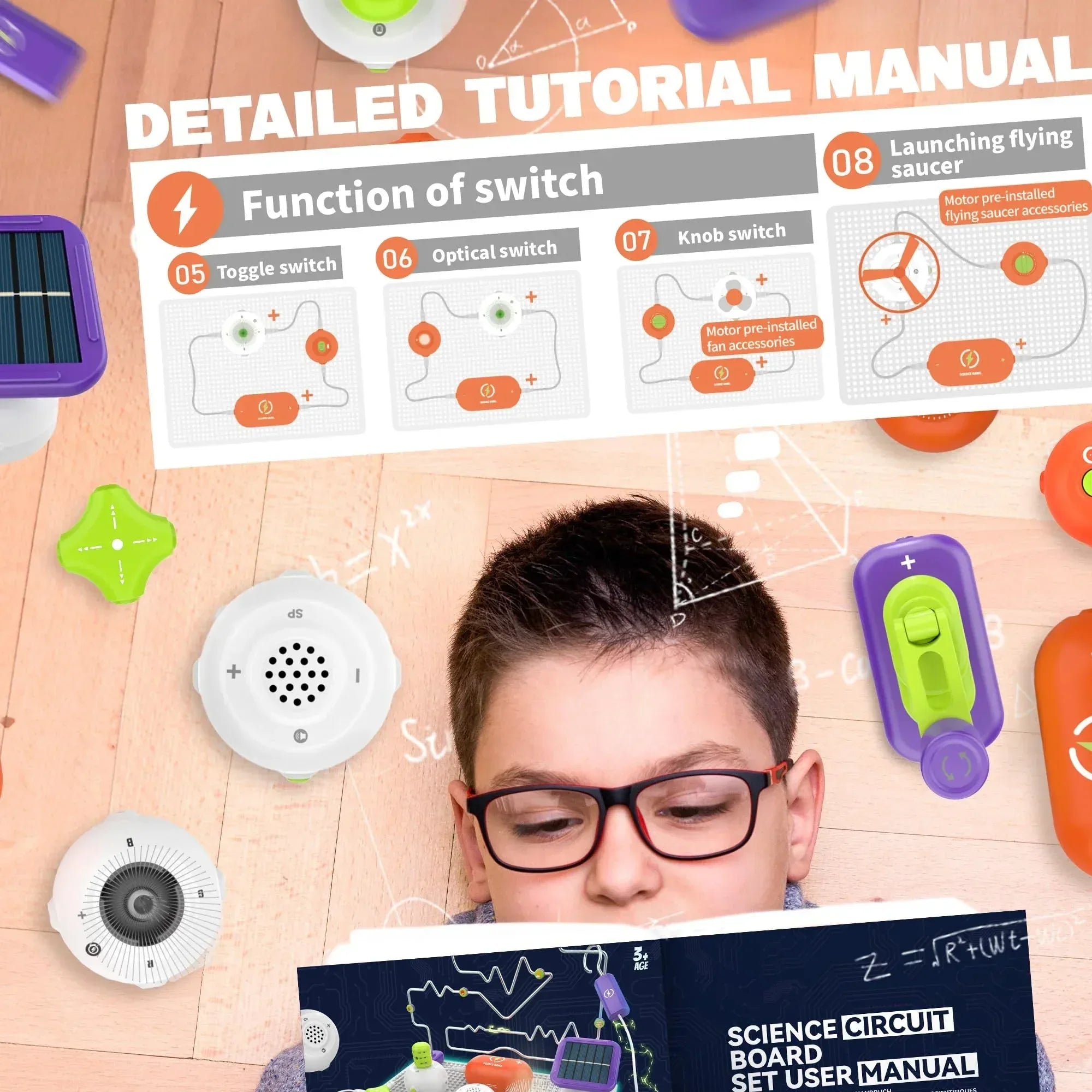 Science Kits for Kids - STEM Kits for Kids, Electronics Exploration Kit, Over 420 Projects, 35 Circuit Parts, STEM Educational Toy Gifts for Kid Boys Girls Ages 3 4 5 6 7 8 9 10 11 12 - Unique Gift Market