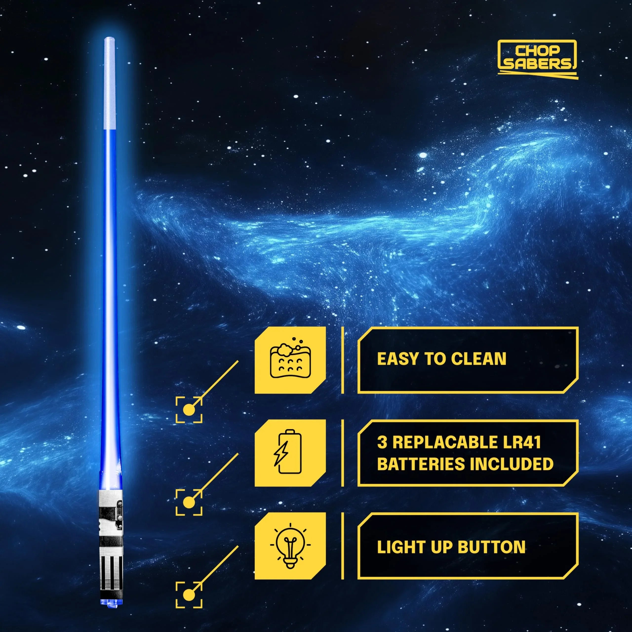 Lightsaber Led Light Up Chopsticks (1 Pair, Blue) - Unique Gift Market