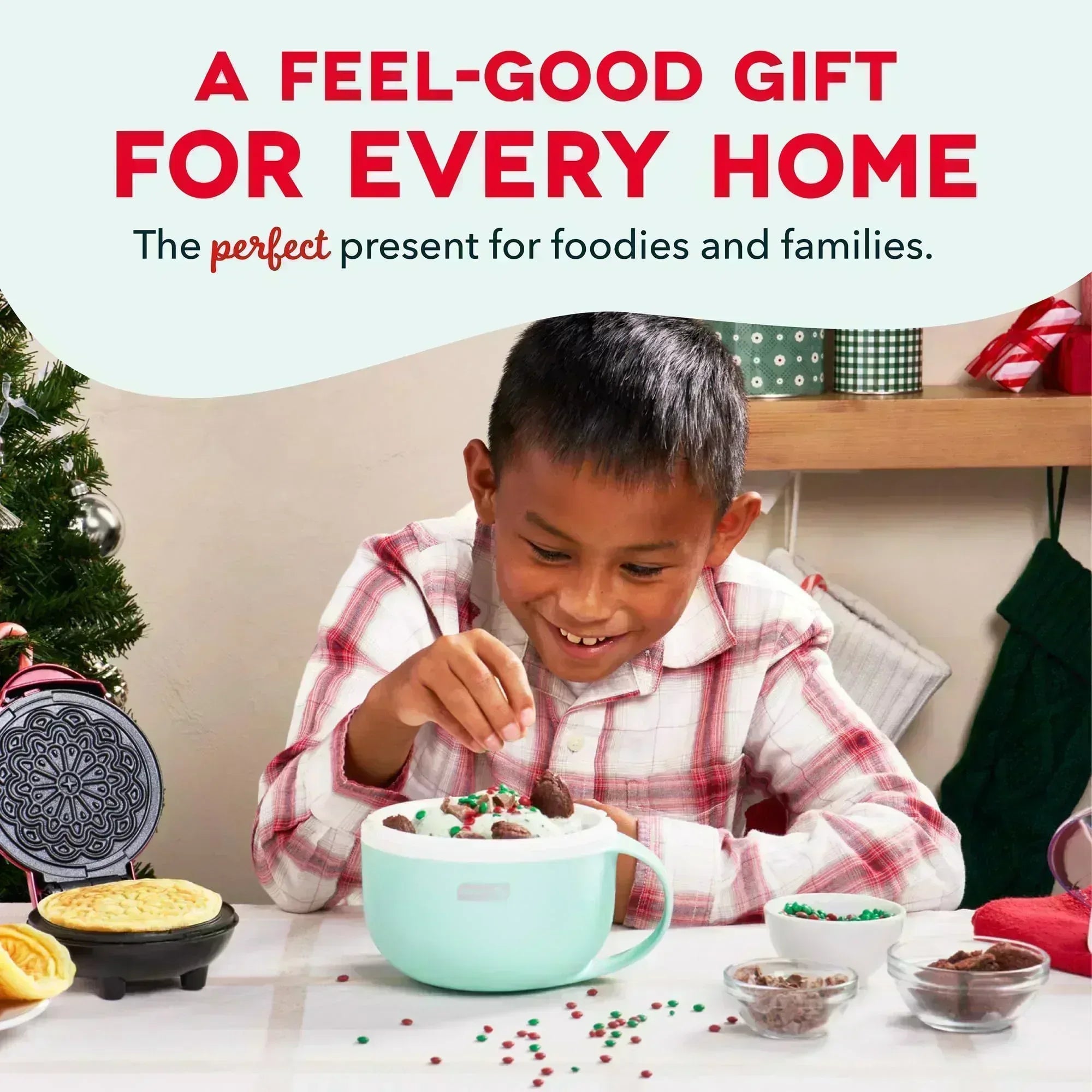 Dash My Mug Ice Cream Maker - Makes Single Serving of Gelato, Frozen Yogurt, Sorbet & More - Easy to Clean & Use - Aqua, 2 Bowls - Unique Gift Market