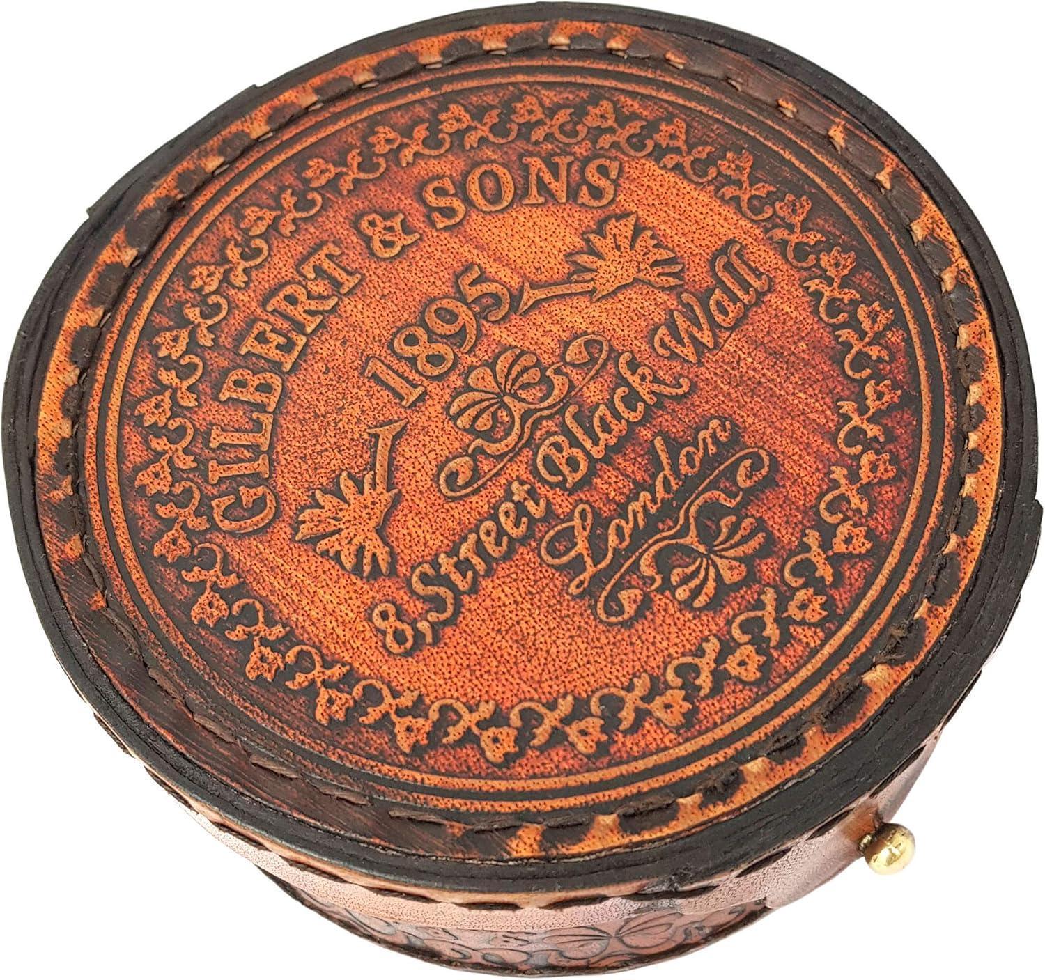 Brass Nautical - Antique Brass & Copper Sundial Compass, Sundial Clock in Box Gift Sun Clock Ship Replica Watch - Unique Gift Market