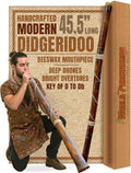 Modern Didgeridoo Instrument – Hand-fired with Beeswax Mouthpiece, Durable and Lightweight, Ideal for Beginners – Key of D - Unique Gift Market