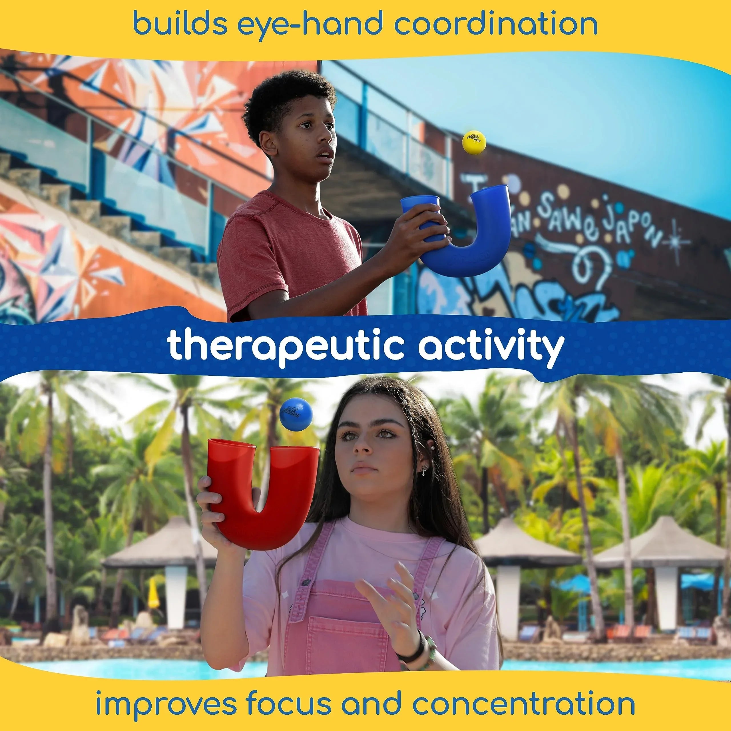 pindaloo The Original Skill Game – First & Only Authentic Looping Ball for Kids, Teens & Adults | Fun Coordination Game for Ages 8-12+Boosts Focus & Motor Skills Indoor & Outdoor Play | Transparent - Unique Gift Market