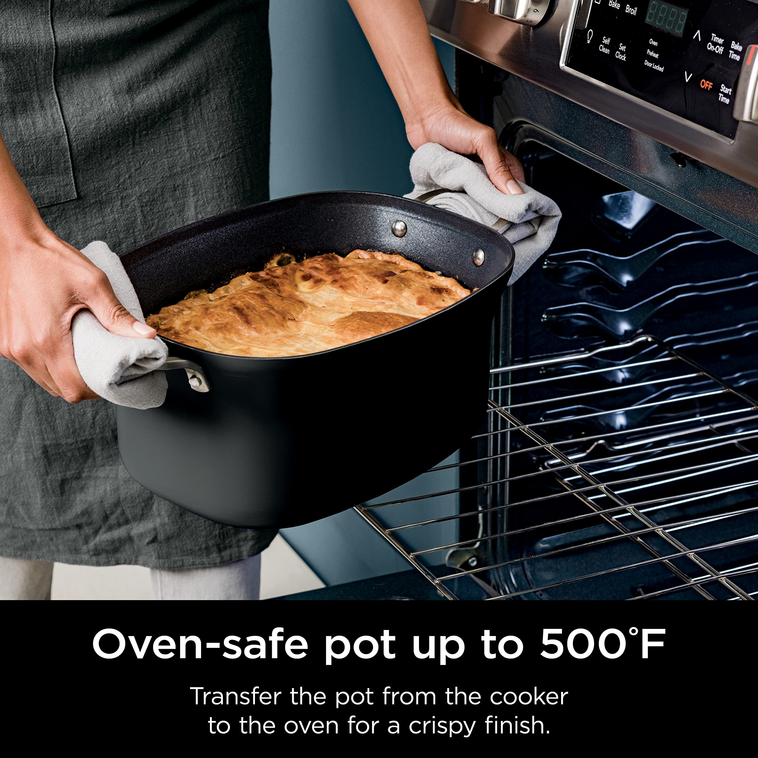 Ninja® 12-in-1 PossibleCooker™ PLUS | 8.5-qt - Sous Vide & Proof Multi-Cooker | Slow Cooker, Dutch Oven & More | Glass Lid & Integrated Spoon | Nonstick | Oven Safe Pot to 500°F | Black | MC1010