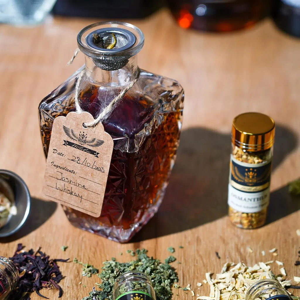 Alcohol Infusion Kit for Infusing Whiskey, Gin, Vodka, Tequila, Rum - DIY Your Own Flavored Spirits with Natural Ingredients - Anniversary, Birthday Gift for Men, Husband - Unique Gift Market