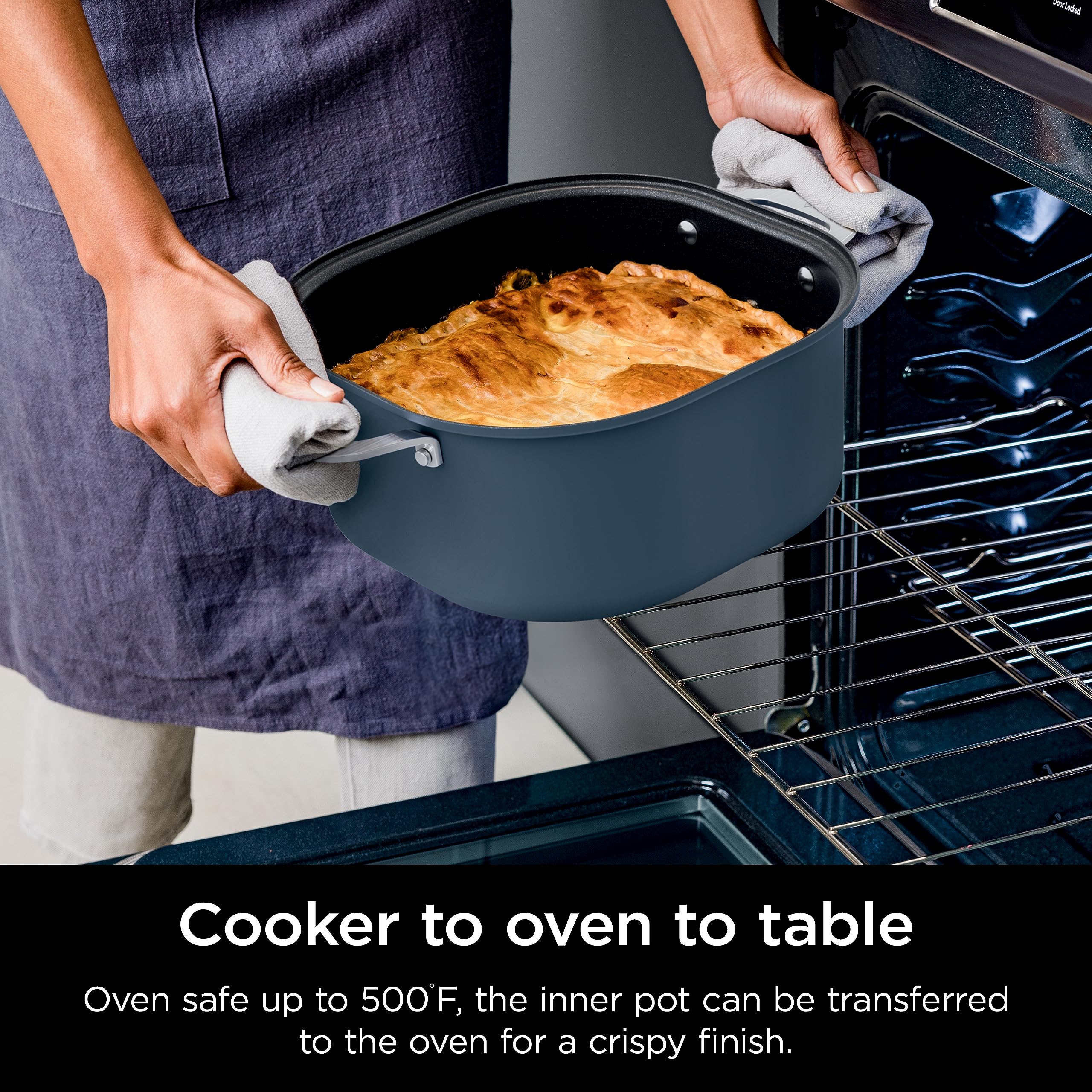 Ninja® 12-in-1 PossibleCooker™ PLUS | 8.5-qt - Sous Vide & Proof Multi-Cooker | Slow Cooker, Dutch Oven & More | Glass Lid & Integrated Spoon | Nonstick | Oven Safe Pot to 500°F | Black | MC1010