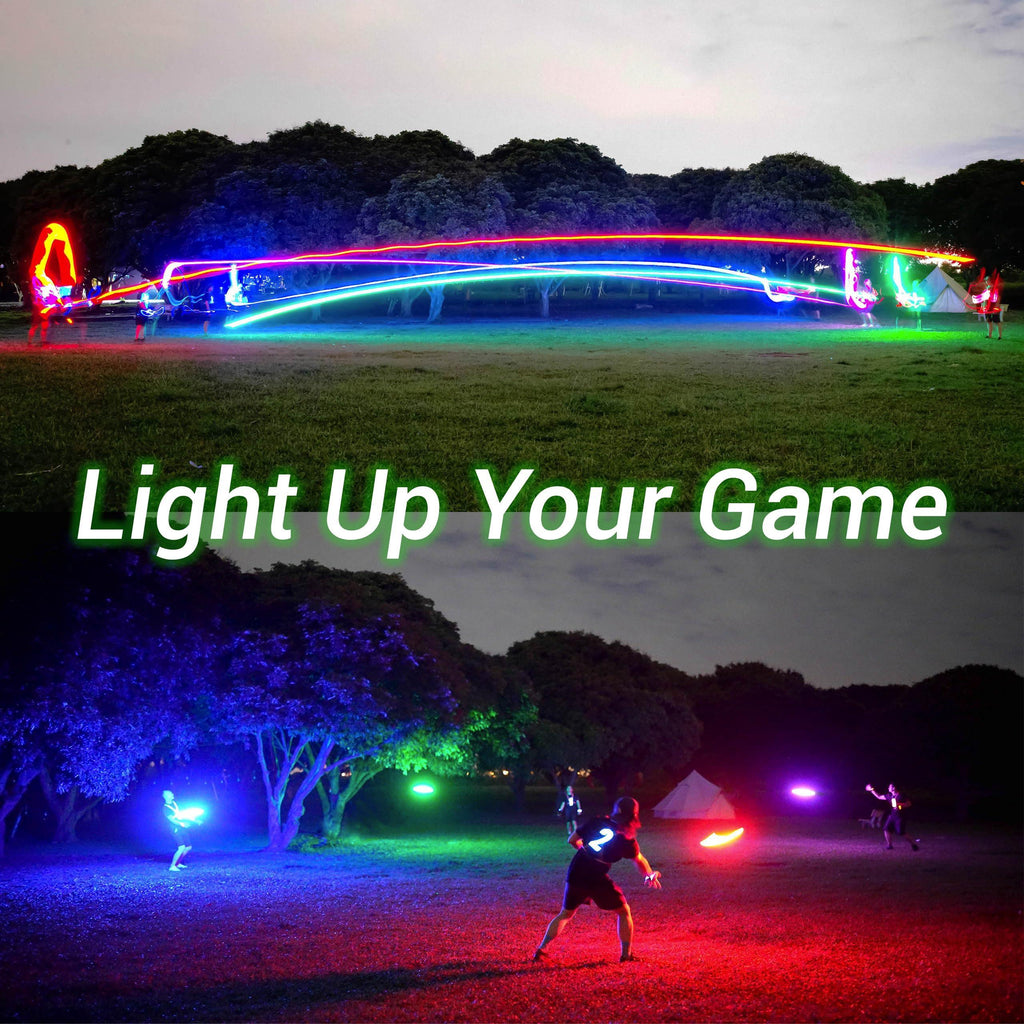 TOSY Flying Disc - 108 RGB Multicolor or 36 Monocolor LEDs, Super Bright, Smart Modes, Cool Valentine Easter Gift, Camping Toy for Kid/Teen/Adult, Auto Light Up, Rechargeable, Waterproof, 175g - Unique Gift Market