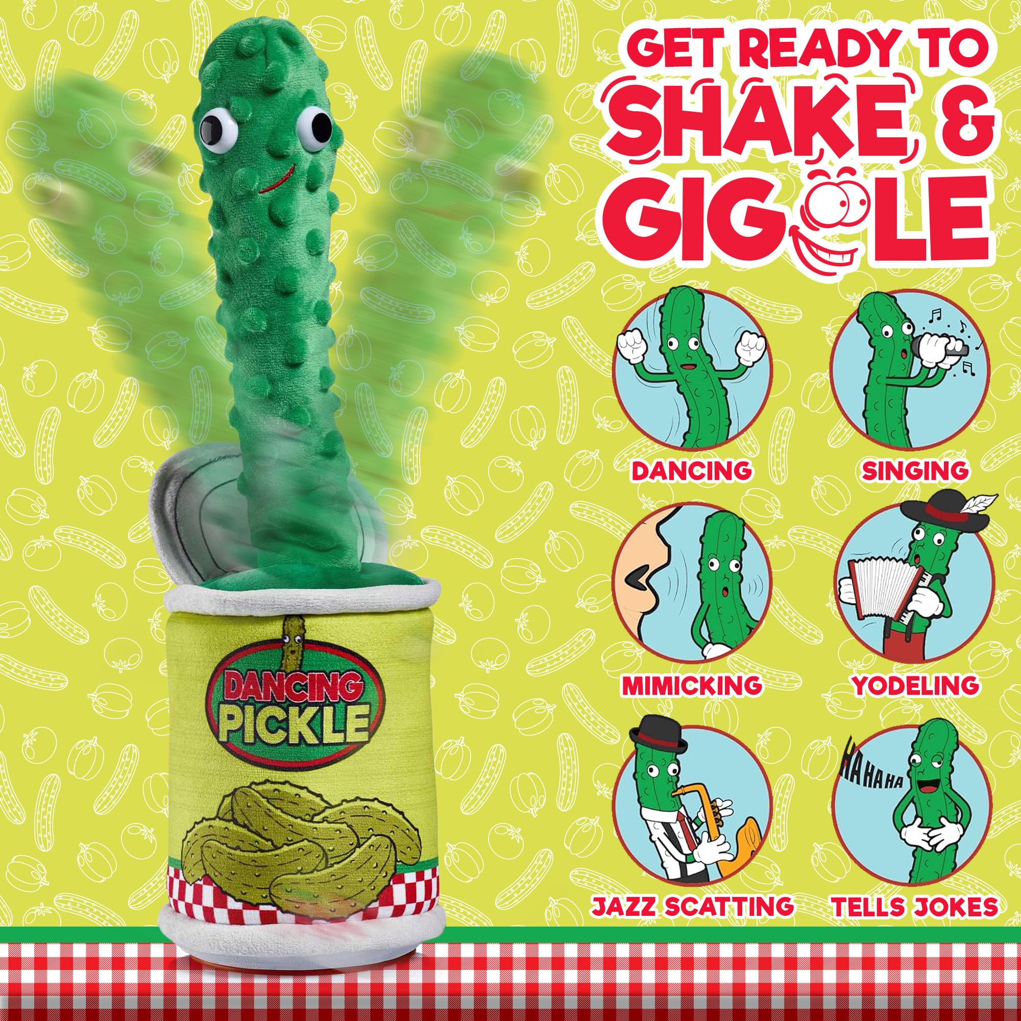 Gagster Dancing Hot Dog - Sings, Yodels, Tells Jokes - Funny Talking Decor Toy for Kids & Adults