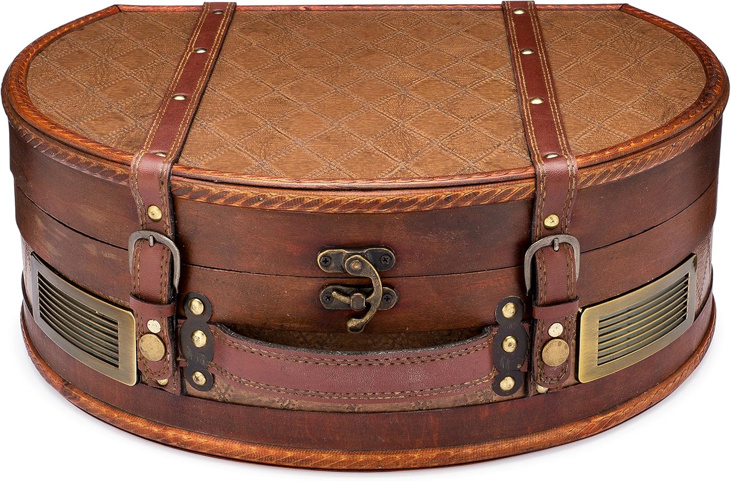 ClearClick Vintage Suitcase Turntable with Bluetooth & USB - Classic Wooden Retro Style